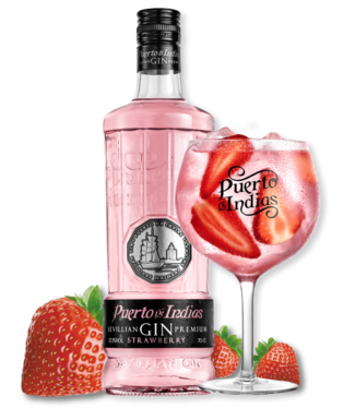 Alcool PUERTO DE INDIAS GIN STRAWBERRY 37.5 % 70CL B6S1