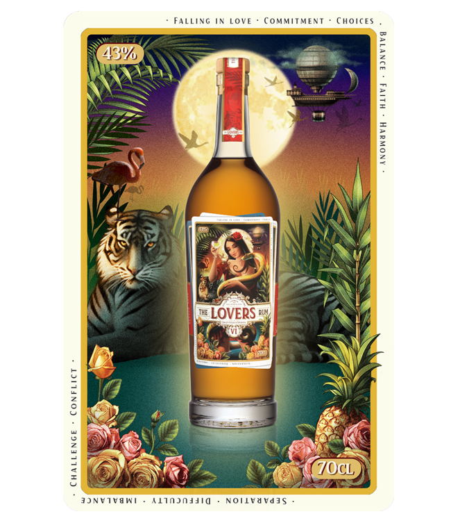 The lovers rum THE LOVERS RUM  43 % 70CL B6S1