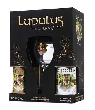 Lupulus LUPULUS COFFRET 1 X 4 BOUT. 33 CL + 1 VERRE B4S1