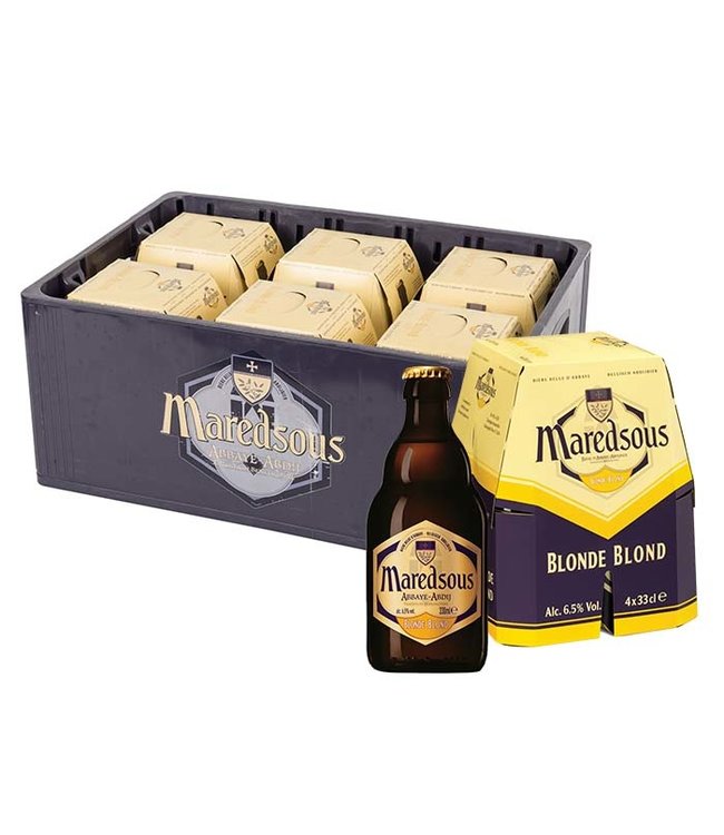Maredsous MAREDSOUS BLONDE 6.5 % VC 24 X 33 CL + 24 X 10 CTS ( SANS CASIER ) B24S24