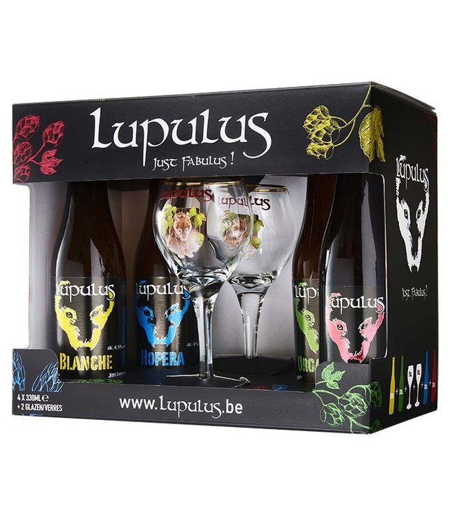 Lupulus LUPULUS COFFRET 4 COULEURS 4 BOUT 33 CL + 2 VERRES 4 X 10 CTS B3S1