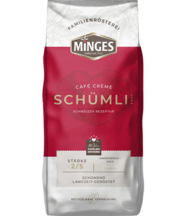 Minges MINGES CAFE CREME SCHUMLI 2 MILD  8 X 1 KG B8S8