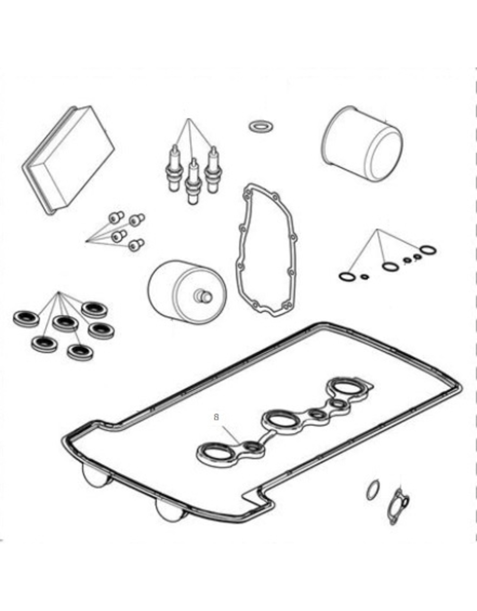 Service kit voor grote beurt.