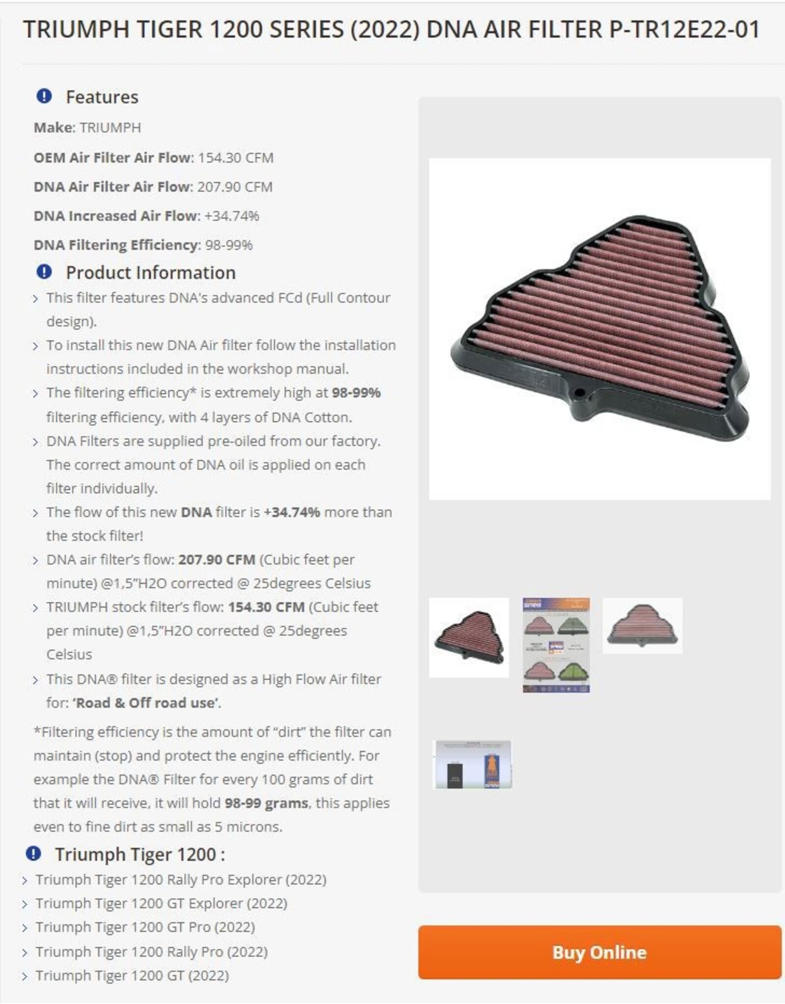 DNA high performance filter