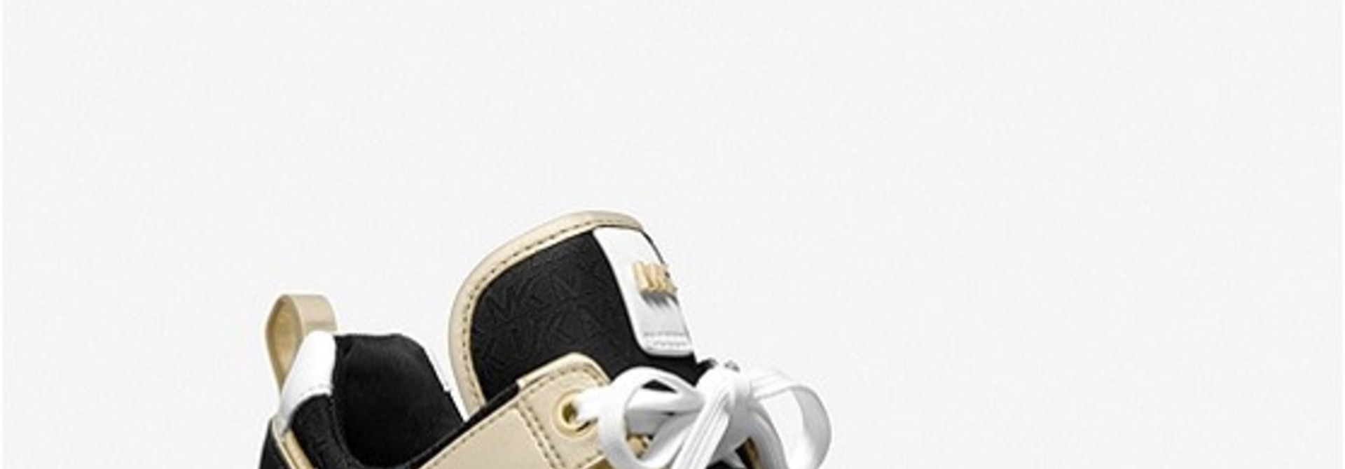 Michael Kors Georgie Trainer Leather/mk Logo Patch Black