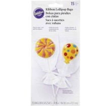 Wilton Sacs à Sucettes à Cordon avec Noeud 15pcs