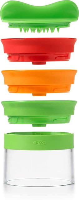 Oxo Good Grips Hand-Gemüseschneider mit 3 Messern – Kunststoff – Mehrfarbig