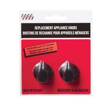 Boutons de remplacement pour appareils Fitz-All en plastique noir Tops (Ensemble de 2)