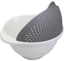 Metaltex Colander and bowl 2-in-1 - 25 cm - capacity 3.5 litres - White/grey