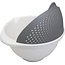 Metaltex Metaltex Colander and bowl 2-in-1 - 25 cm - capacity 3.5 litres - White/grey