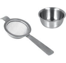Metaltex Stainless Steel Tea Strainer Including Bowl RVS
