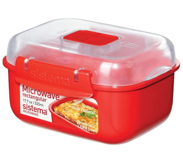Bol rectangulaire pour micro-ondes Sistema 525 ml