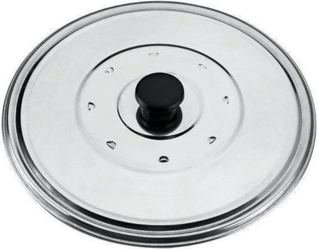 Metaltex Spritzschutzdeckel ⌀14 bis 25 cm – Edelstahl