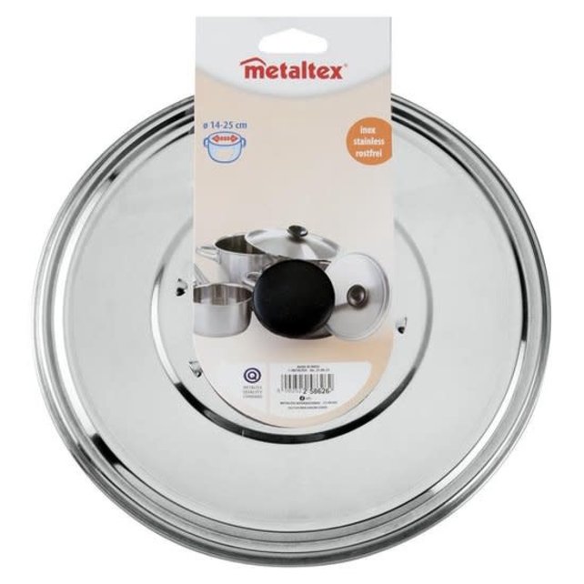 Metaltex Anti-splatter Lid ⌀14 to 25cm - stainless steel