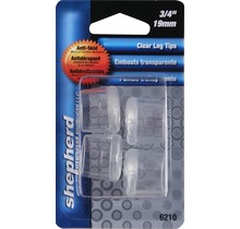 Embout de jambe-Plastique--Clair-3/4"