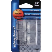 Embout de jambe-Plastique--Clair-3/4"