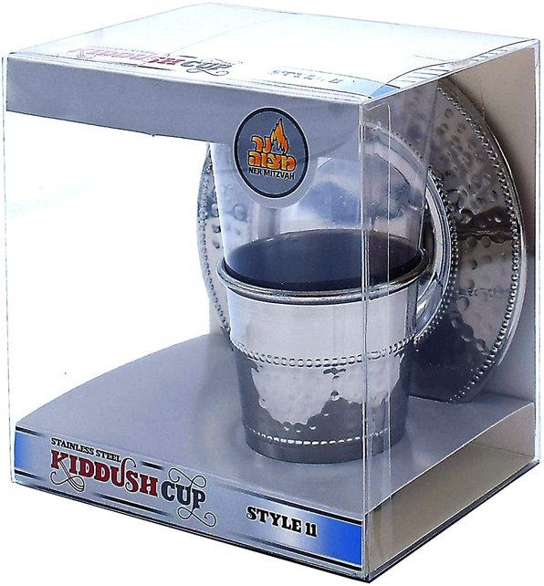 Kiddush Beker+Blad RVS #9 174ml