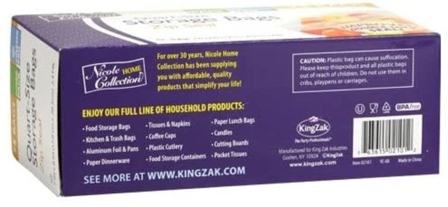 Wegwerpbare Plastic Zip Seal Opslagzakken