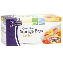 Disposable Clear Plastic Zip Seal Quart Size Storage Bags