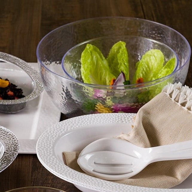 Kingzak 140  oz  Pebbled  Bowl  -  Clear