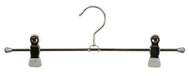Metaltex hanger clip metal with 2 clips 35cm silver 2-pack