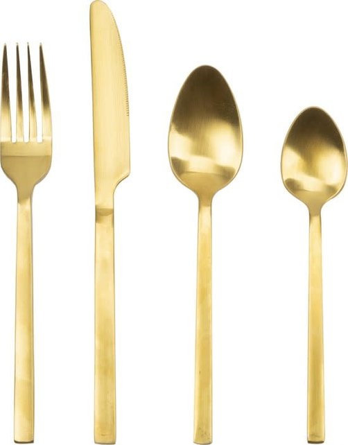 Retro-Besteckset 24-teilig Gold