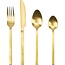 Retro Cutlery Set 24Pcs Gold