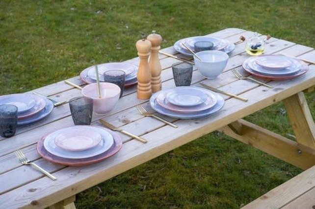 Retro-Besteckset 24-teilig Gold