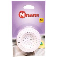 Metaltex 2 Gootsteenfilters Blanc Plastiek
