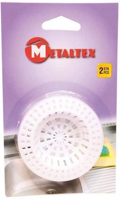 Metaltex 2 Gootsteenfilters Blanc Plastiek