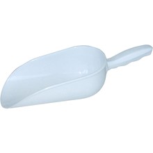 Mehlschaufel aus weißem Kunststoff, 19 cm