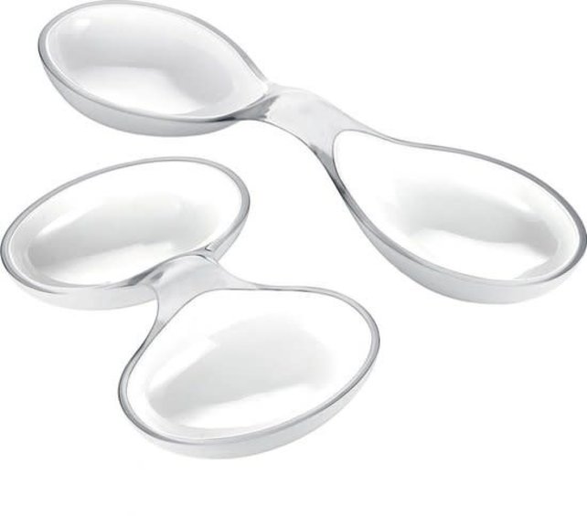 Guzzini Chip & Dip Bol 2 Pièces - Blanc