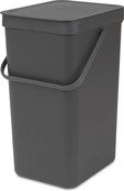 Brabantia Sort & Go Waste Bin 16L - Dark Grey