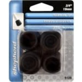 Embout de jambe-caoutchouc noir-3/4"