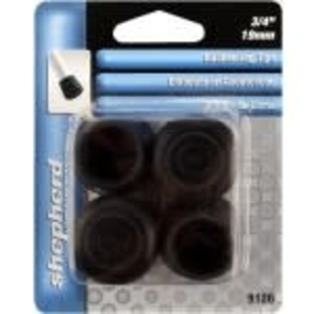 Beinspitze-Gummi Schwarz-3/4"