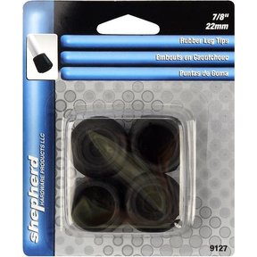 Beinspitze-Gummi Schwarz-7/8"