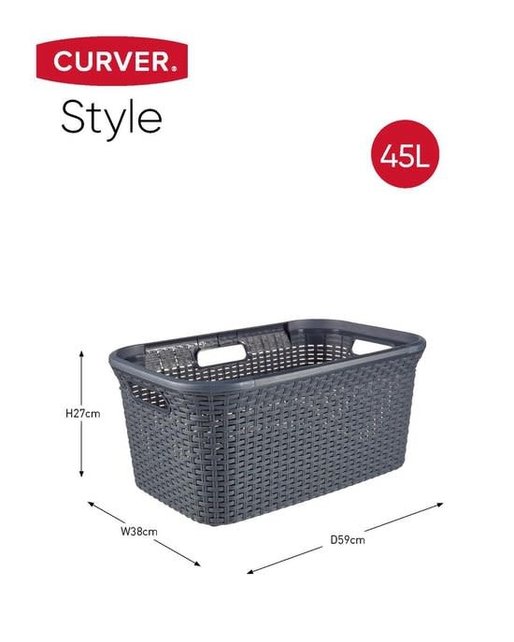 Curver Naturel Style Laundry Basket 45L