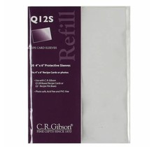 C.R. Gibson transparente Schutzhüllen für Rezeptkarten, 20 Stück – 10 x 15 cm