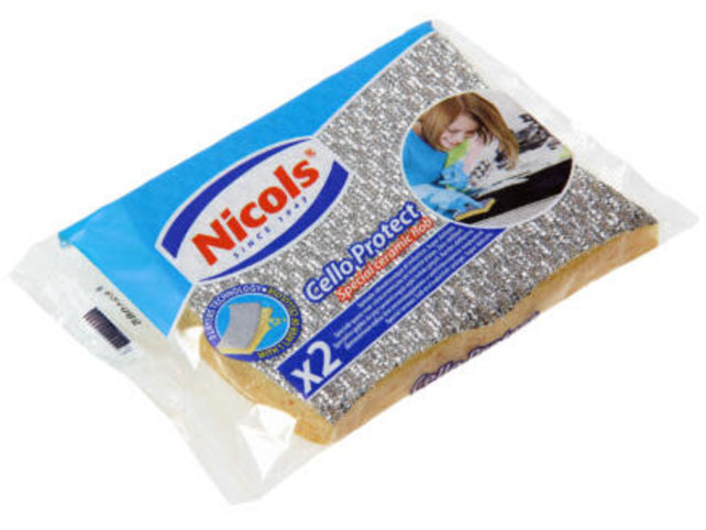Nicols Schuursponzen voor Kookplaat Cellobescherming x2