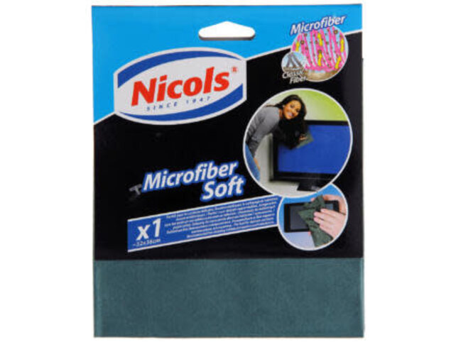 Nicols Mikrofasertuch 32 x 36 cm – weich für Fenster und Bildschirme