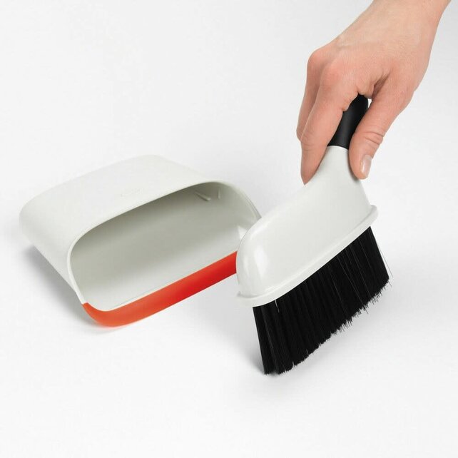 Oxo Compact Dustpan & Brush Set, Red, Cream