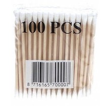 Wattenstaafjes/Oorstokjes Hout 100st