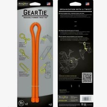 Geartie Attache torsadée en caoutchouc réutilisable, grande, 2 pièces