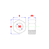 Zeskantmoer kl8 din 934 verzinkt - m8