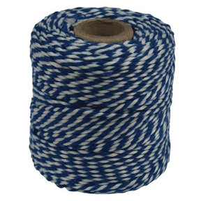 Cordon Coton Bleu/Blanc 55M+-