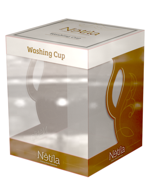 Washing Cup Floral Design Silver