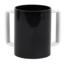 Acrylic Washing Cup Black White Handles 5"