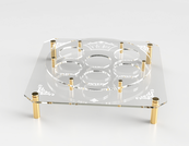 Plaque de Seder Kaareh gravée d'or