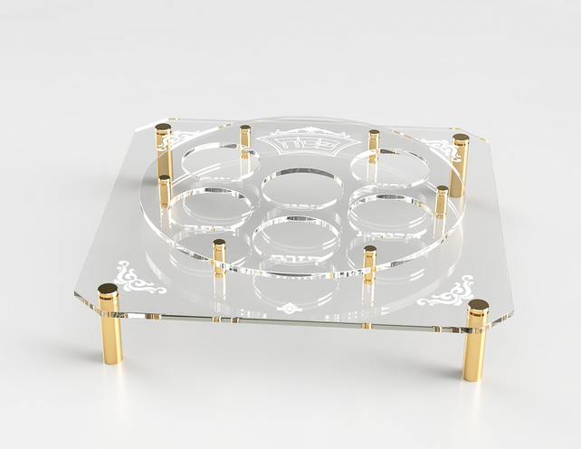 Seder-Teller Kaareh mit Goldgravur