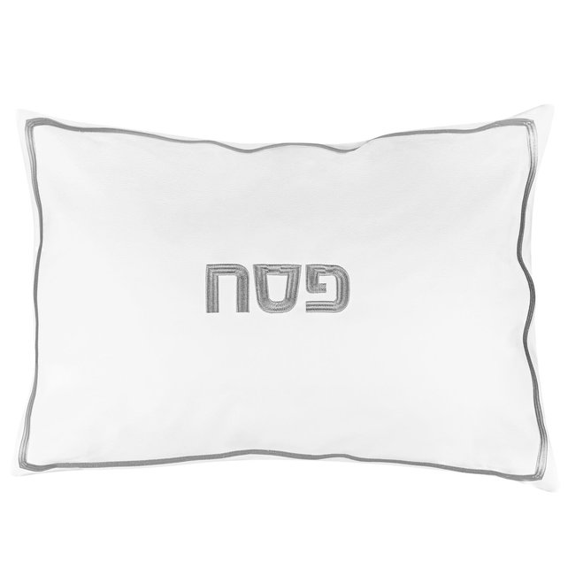 Leren Pesach Set Wit/Zilver